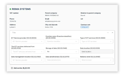 DORA informationsregister