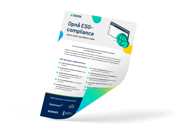 RISMAs onepager for ESG-comliance